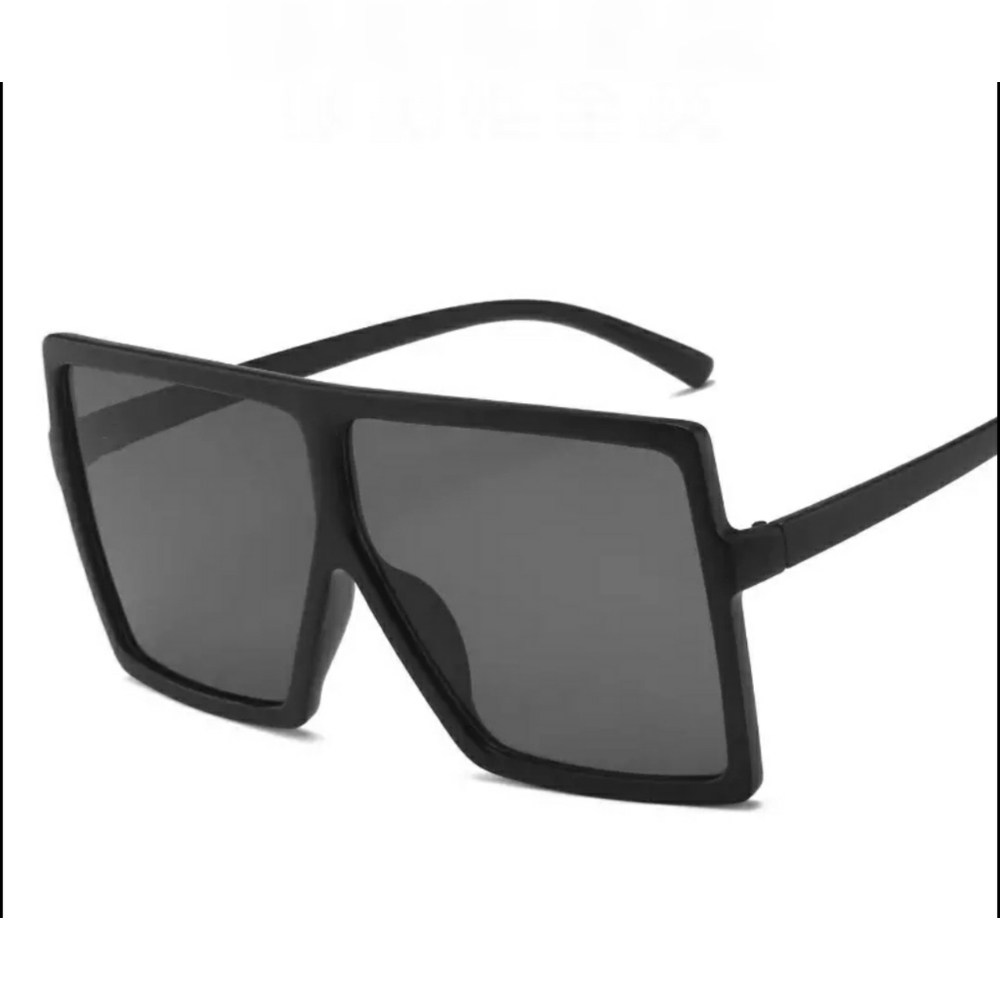 Black Flat Top Oversized Sunglasses 🕶 Shades NEW